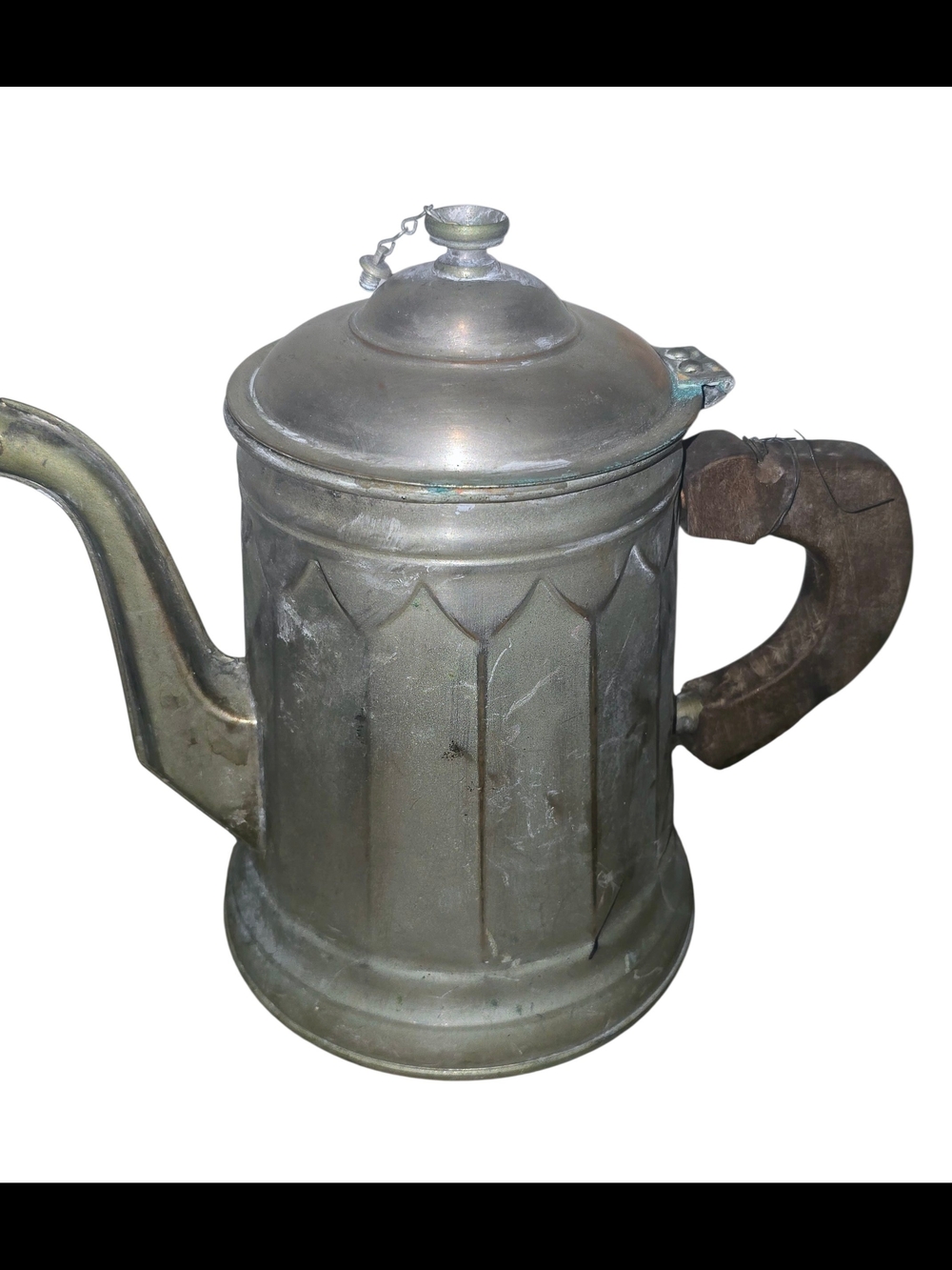 Vintage Metal Coffee Pot - Gray Metal Finish - Picture 2 of 7